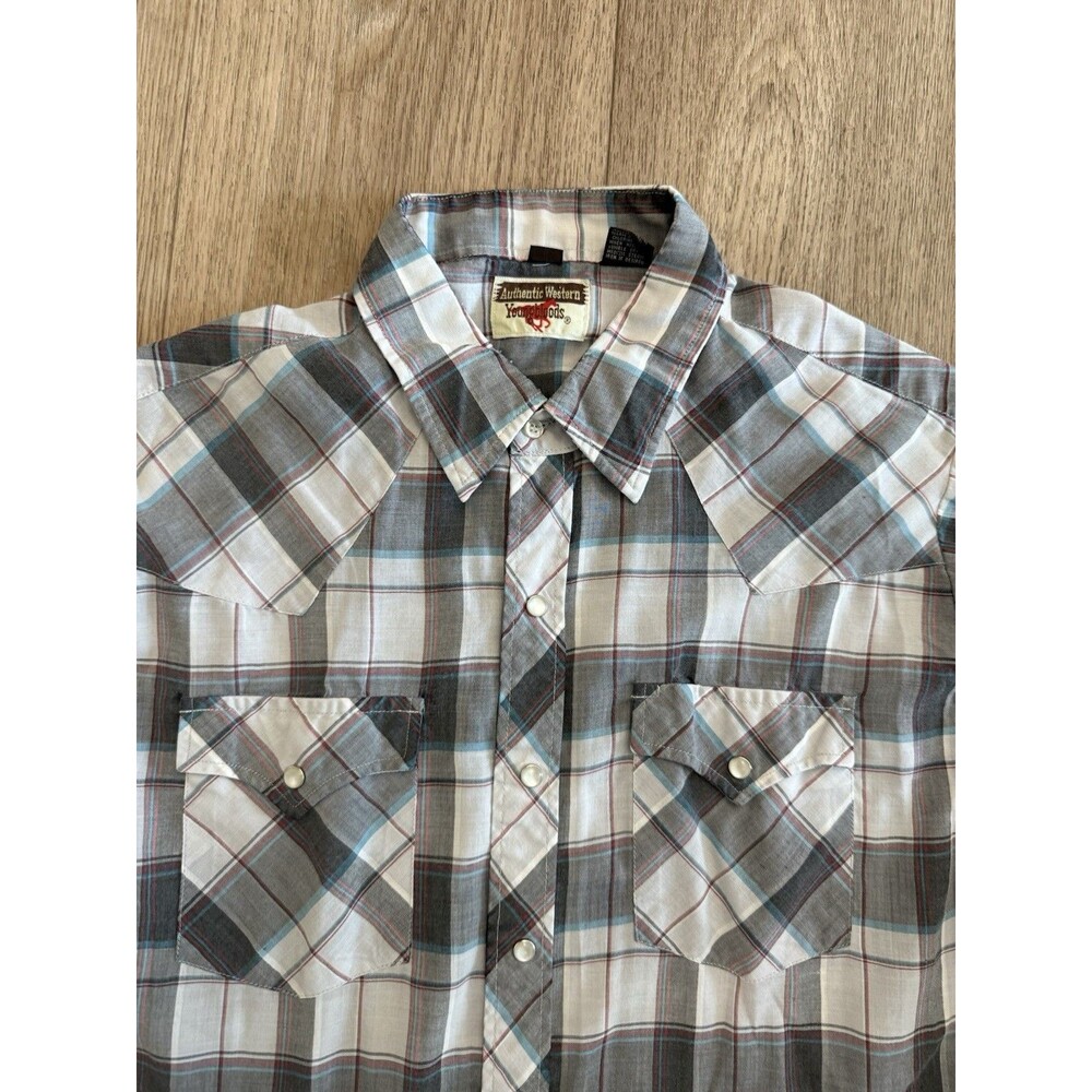 Men’s Large Authentic Western Youngblood’s Pearl Snap Cowboy Long Sleeve Shirt